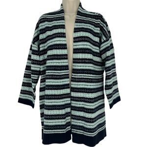 Talbots New Striped Cardigan Sweater Size 1X Petite